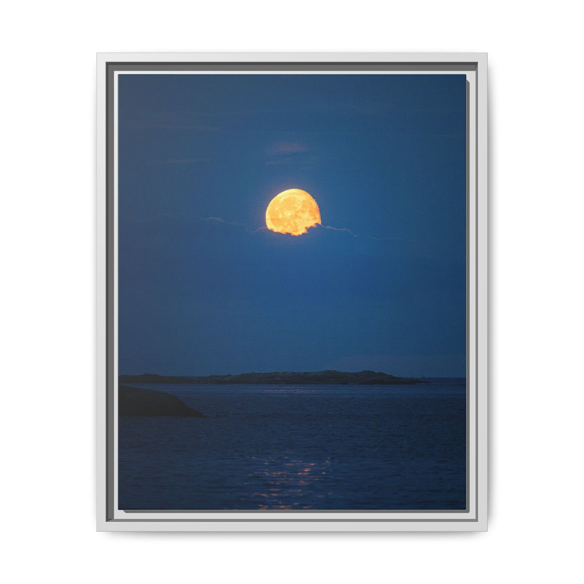 Framed Matte Canvas Print — Strawberry moon