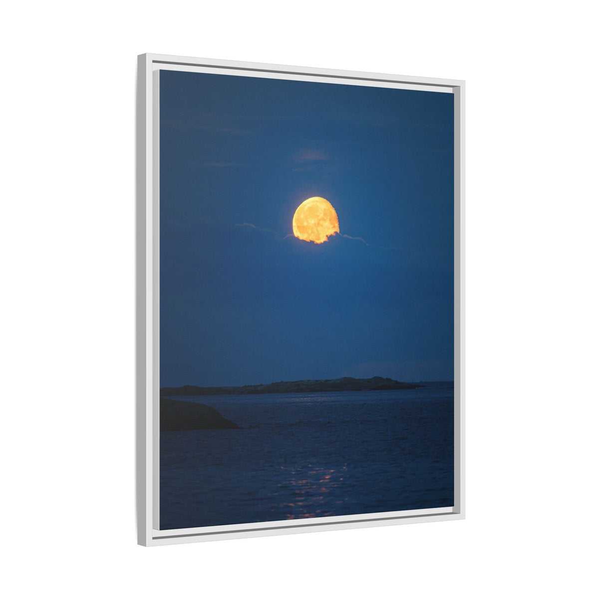 Framed Matte Canvas Print — Strawberry moon