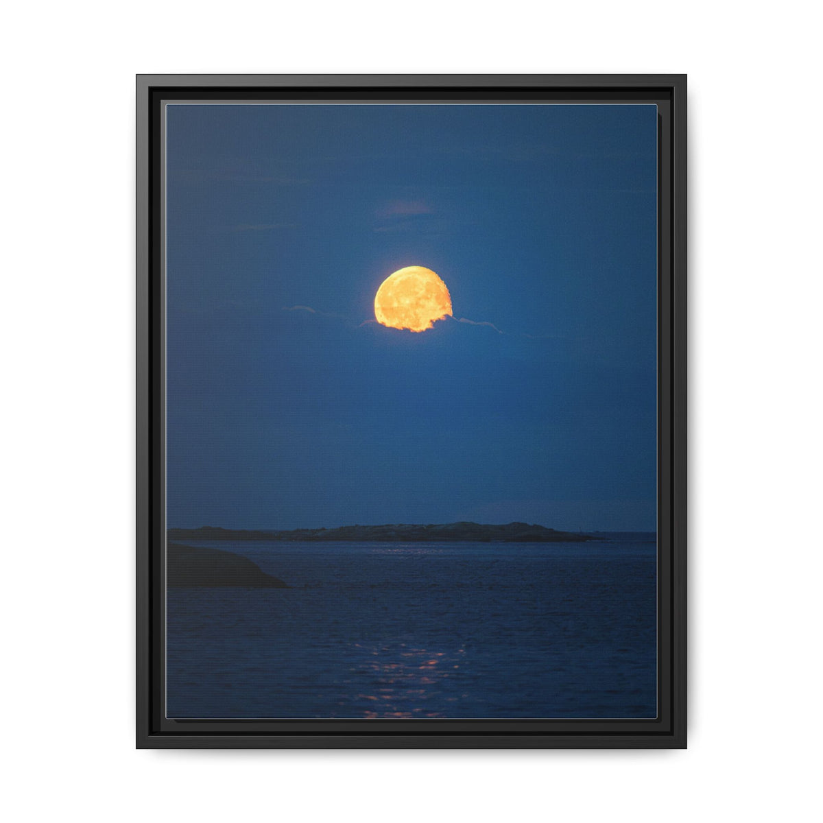 Framed Matte Canvas Print — Strawberry moon