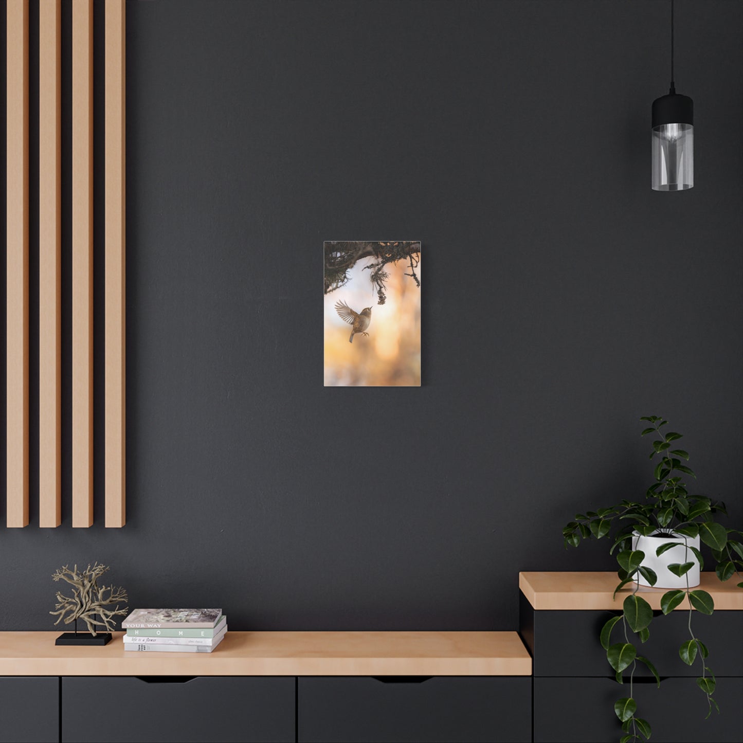 Flying Goldcrest Matte Canvas