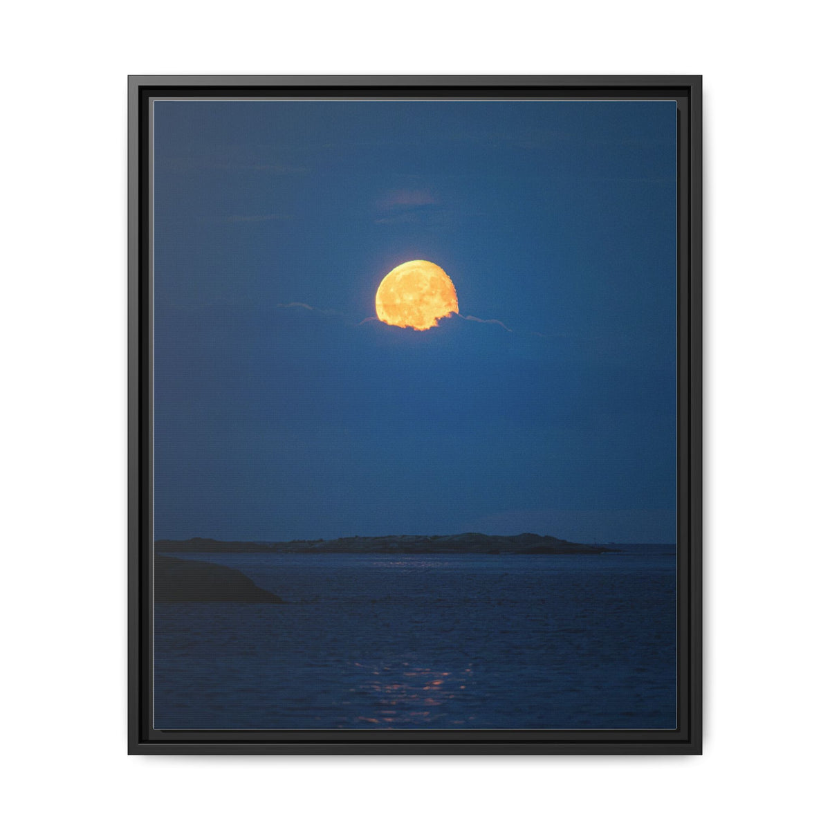 Framed Matte Canvas Print — Strawberry moon