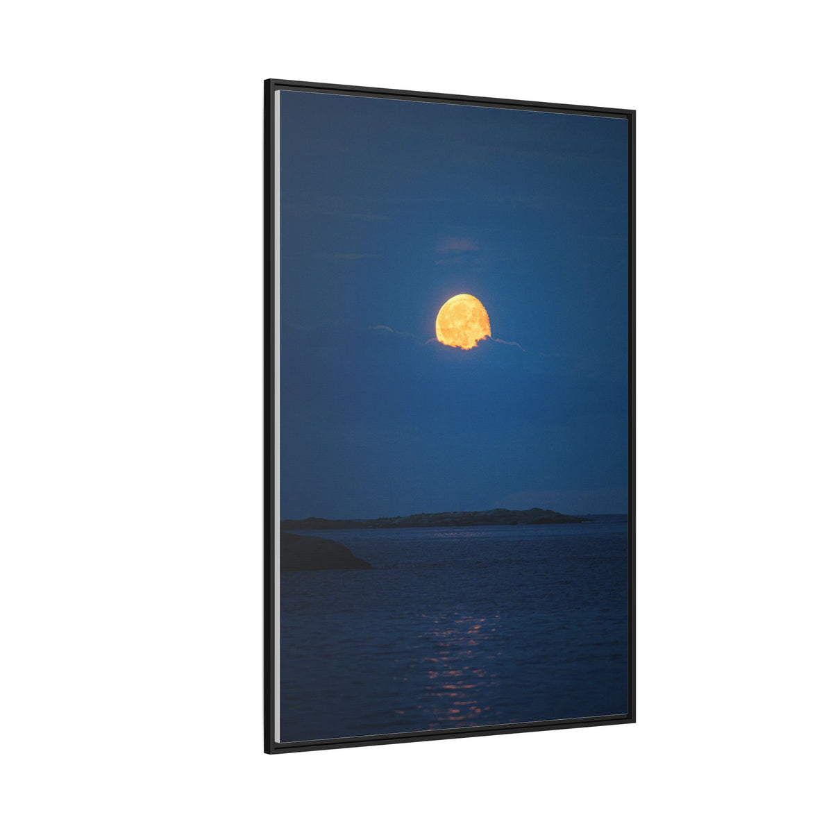 Framed Matte Canvas Print — Strawberry moon