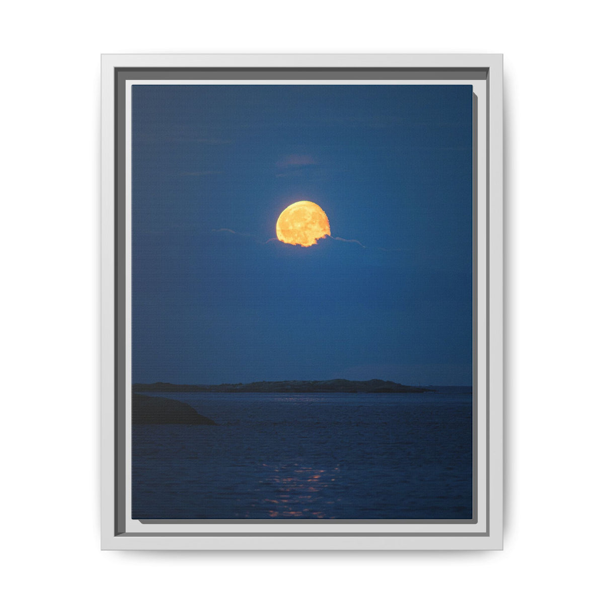 Framed Matte Canvas Print — Strawberry moon