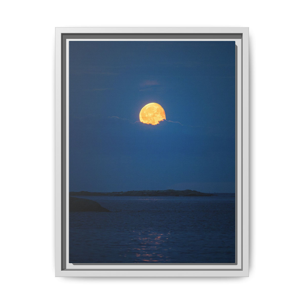 Framed Matte Canvas Print — Strawberry moon