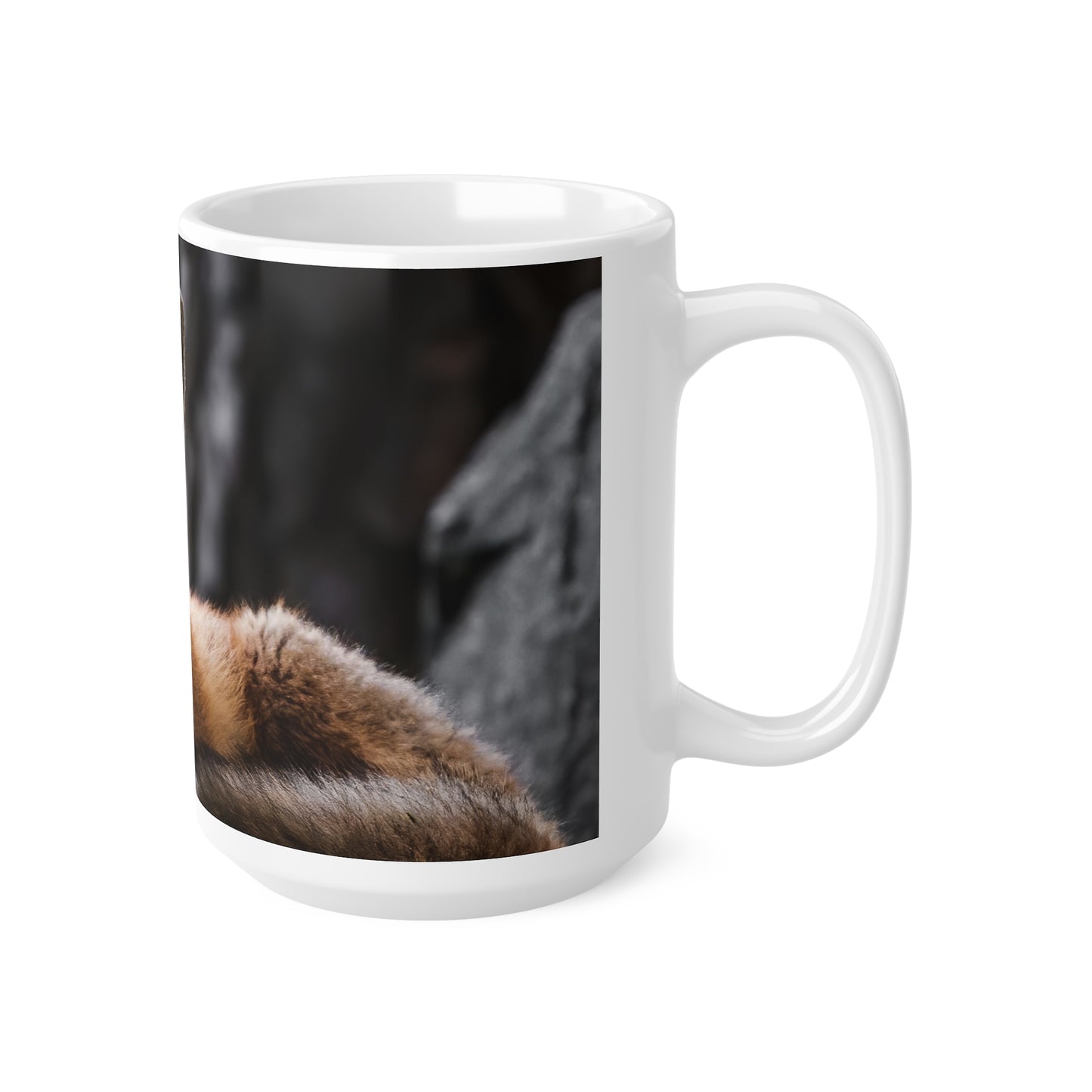 Sleepy Fox Ceramic Coffee Cups, 11oz, 15oz