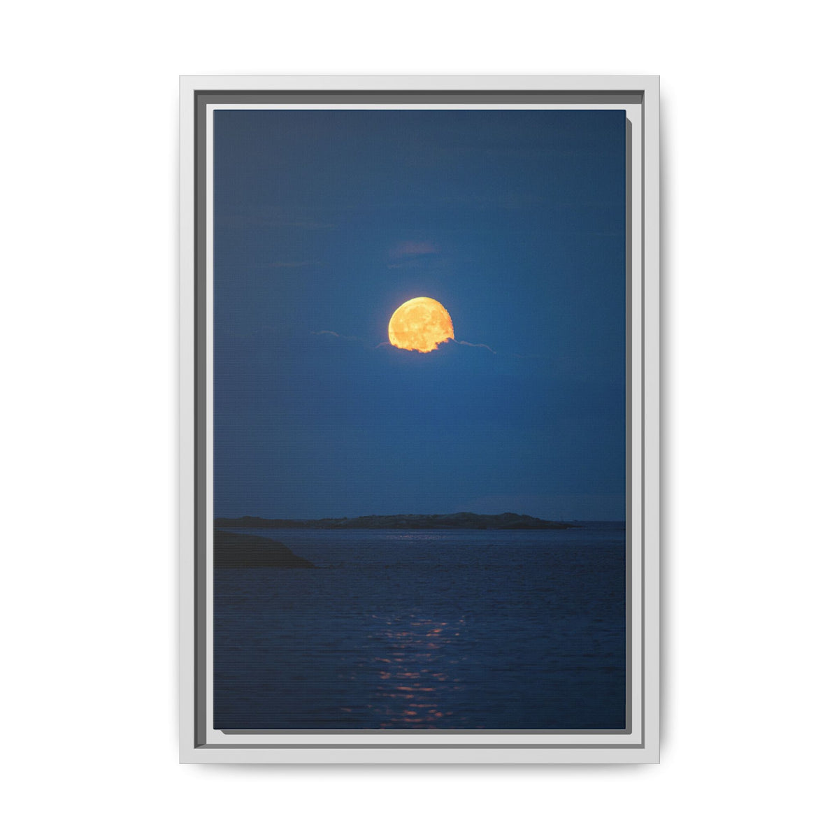 Framed Matte Canvas Print — Strawberry moon