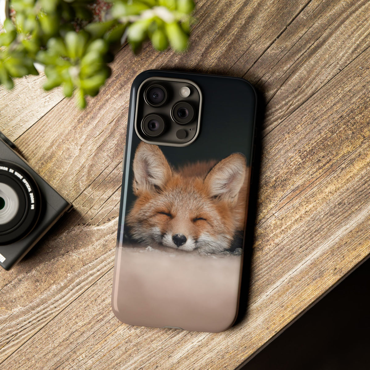 Sleeping Fox Tough Phone Case — Cute Wildlife iPhone Protective Cover
