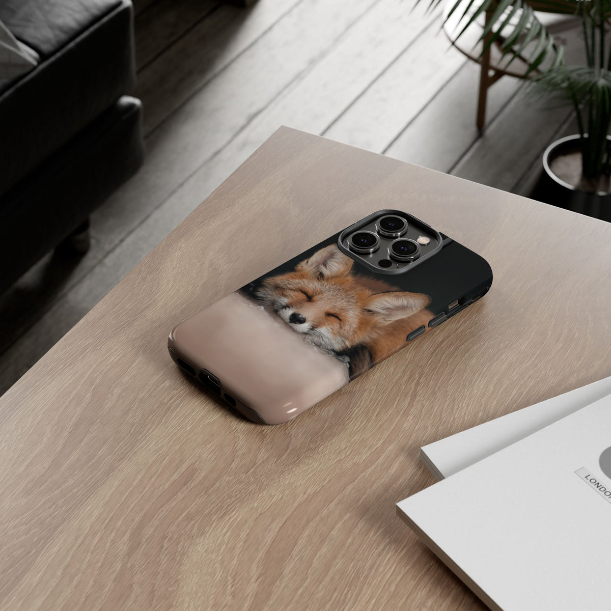 Sleeping Fox Tough Phone Case — Cute Wildlife iPhone Protective Cover