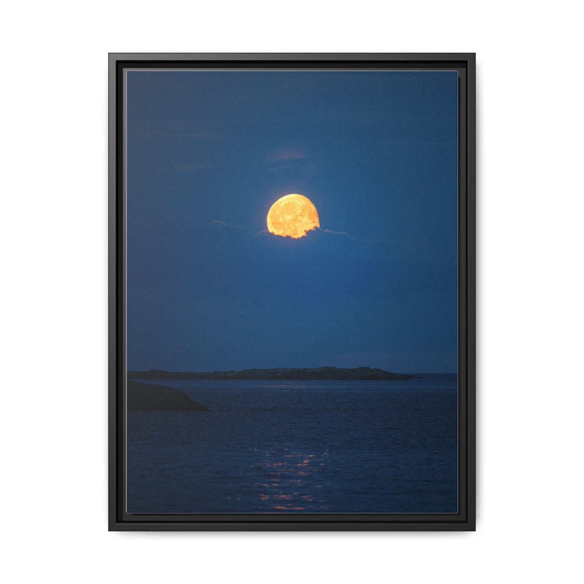 Framed Matte Canvas Print — Strawberry moon