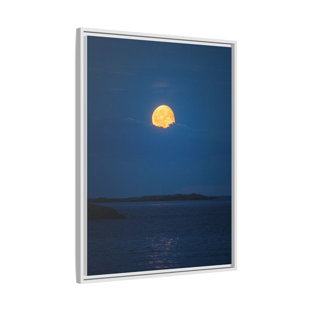 Framed Matte Canvas Print — Strawberry moon