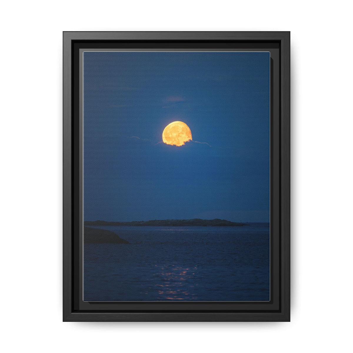 Framed Matte Canvas Print — Strawberry moon
