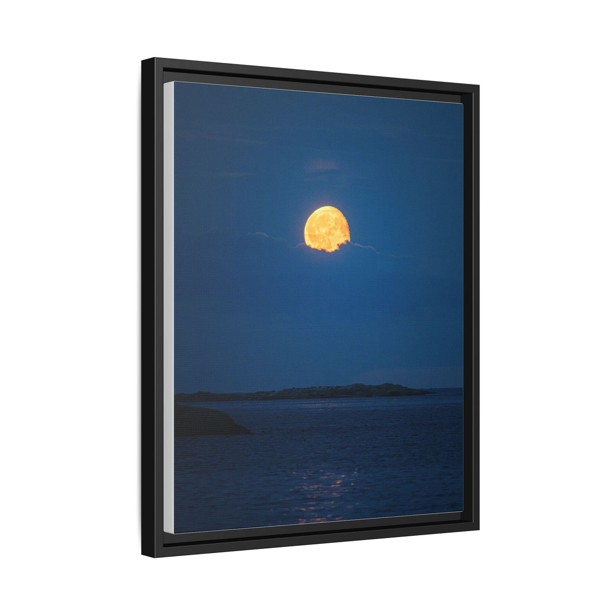 Framed Matte Canvas Print — Strawberry moon