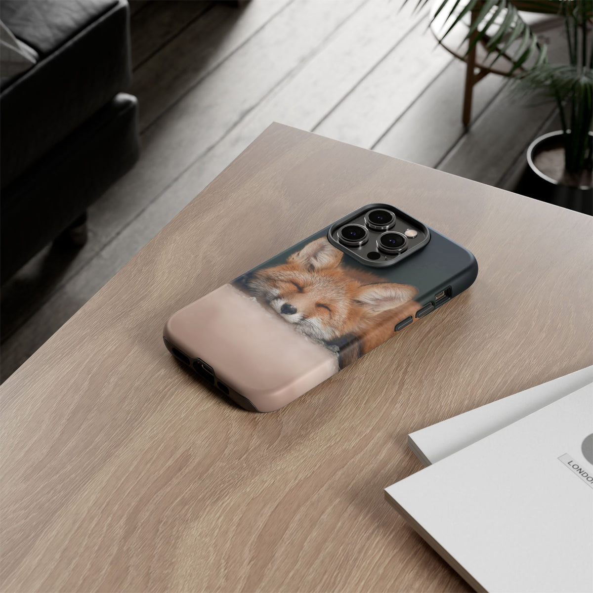 Sleeping Fox Tough Phone Case — Cute Wildlife iPhone Protective Cover