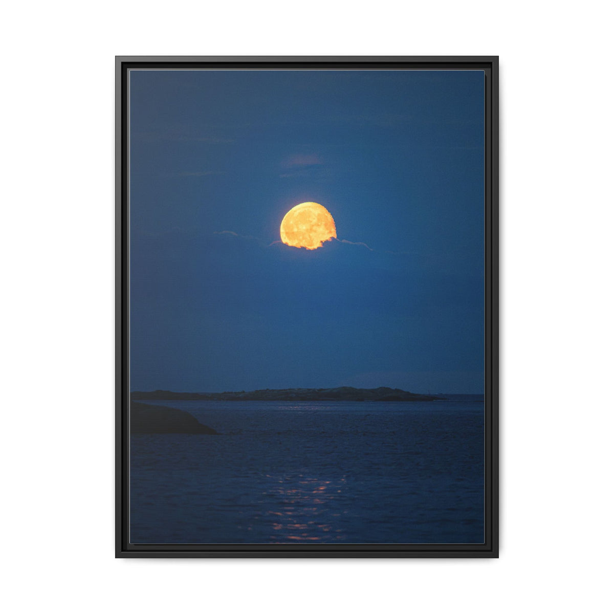 Framed Matte Canvas Print — Strawberry moon