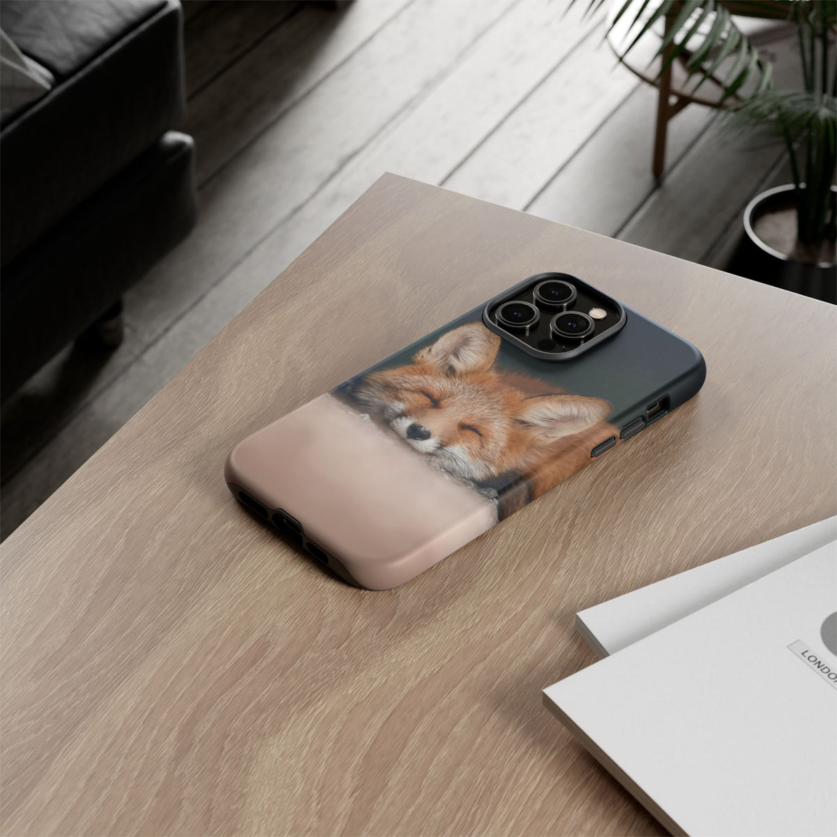 Sleeping Fox Tough Phone Case — Cute Wildlife iPhone Protective Cover