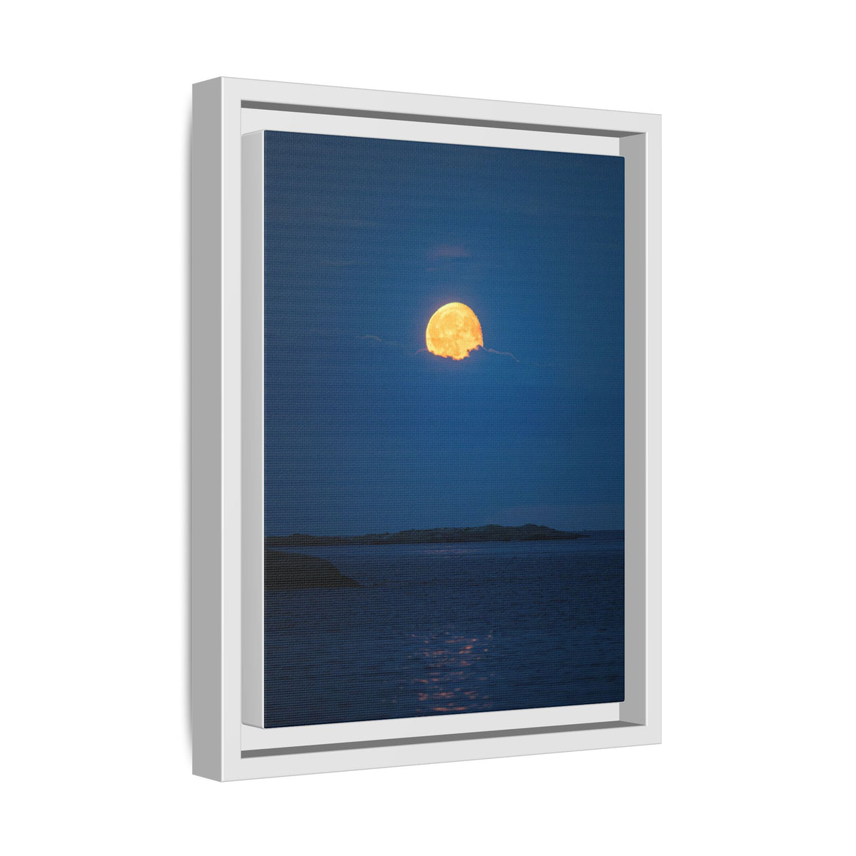 Framed Matte Canvas Print — Strawberry moon
