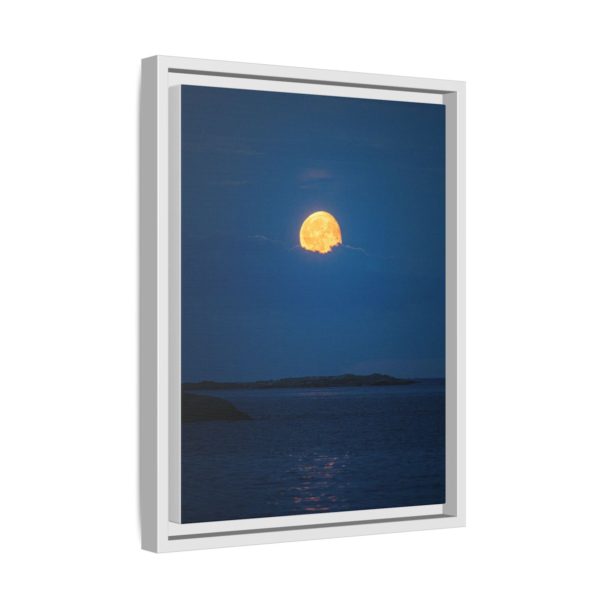 Framed Matte Canvas Print — Strawberry moon