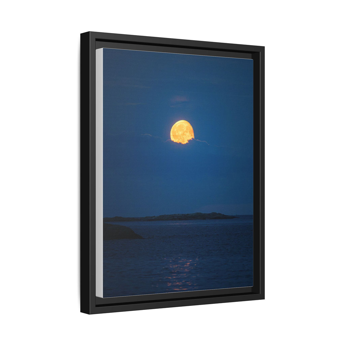 Framed Matte Canvas Print — Strawberry moon
