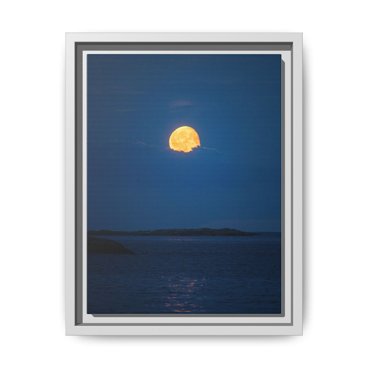 Framed Matte Canvas Print — Strawberry moon
