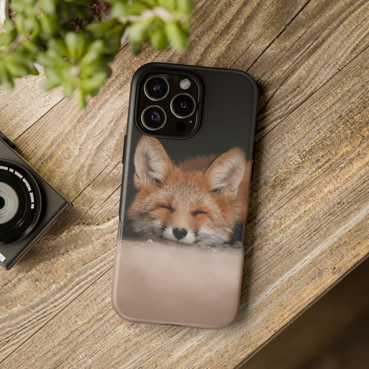 Sleeping Fox Tough Phone Case — Cute Wildlife iPhone Protective Cover