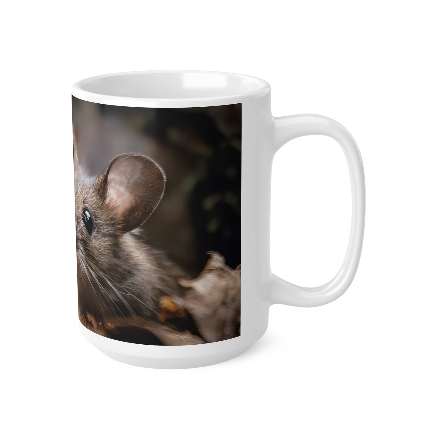 Curious Mouse Ceramic Coffee Cups, 11oz, 15oz