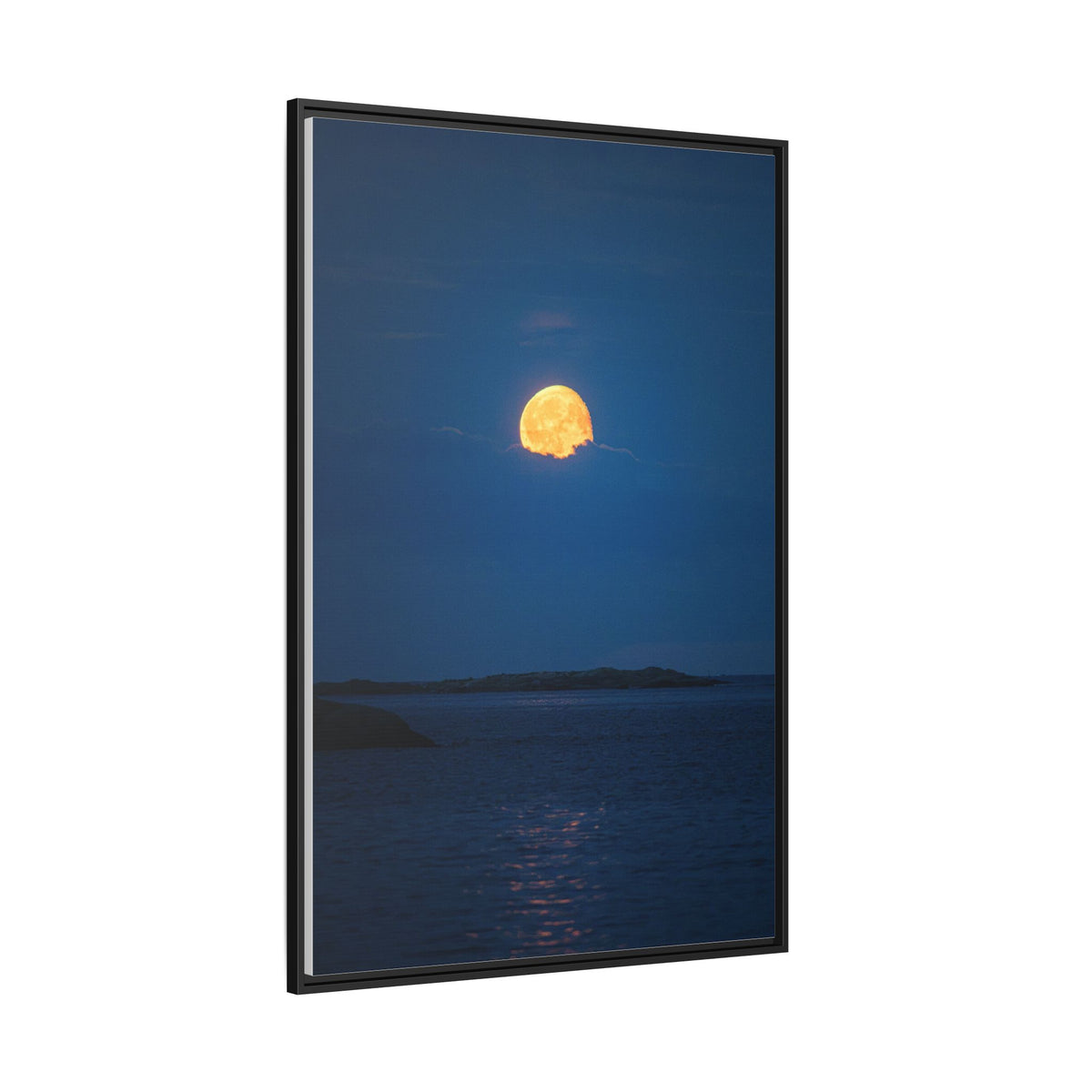 Framed Matte Canvas Print — Strawberry moon