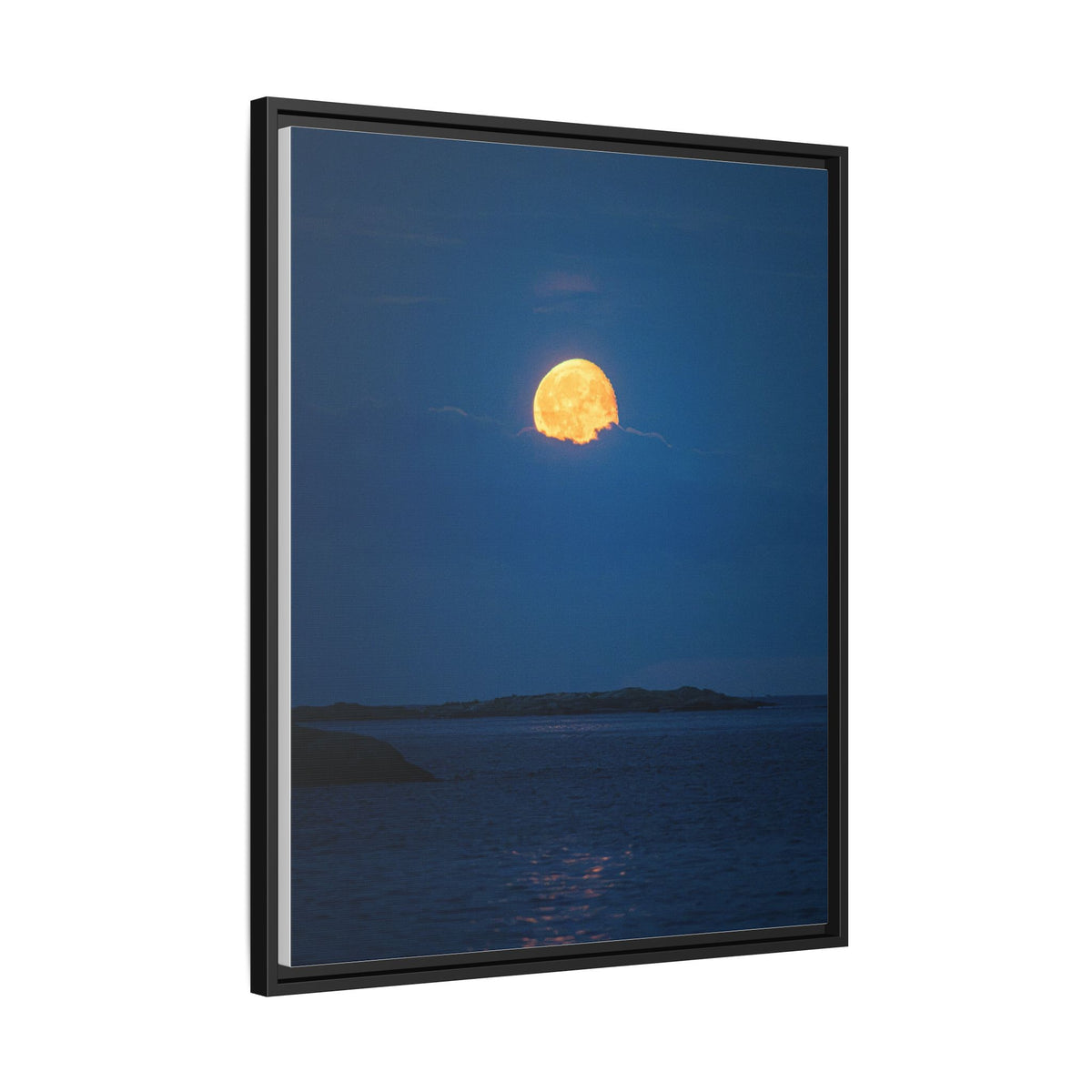 Framed Matte Canvas Print — Strawberry moon