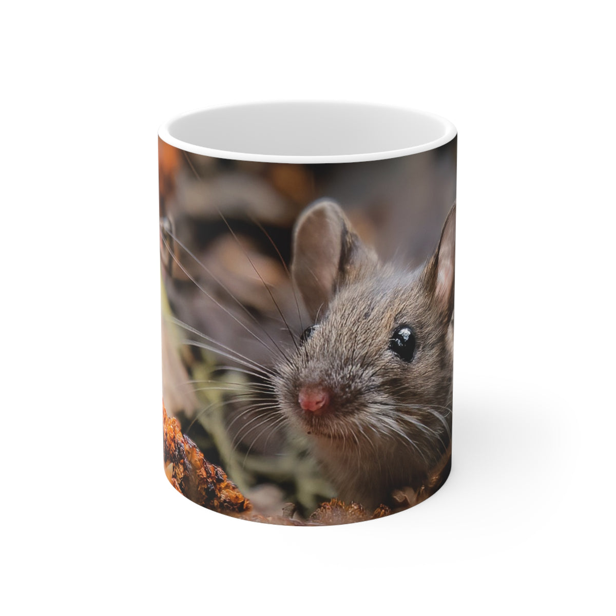 Curious Mouse Ceramic Coffee Cups, 11oz, 15oz