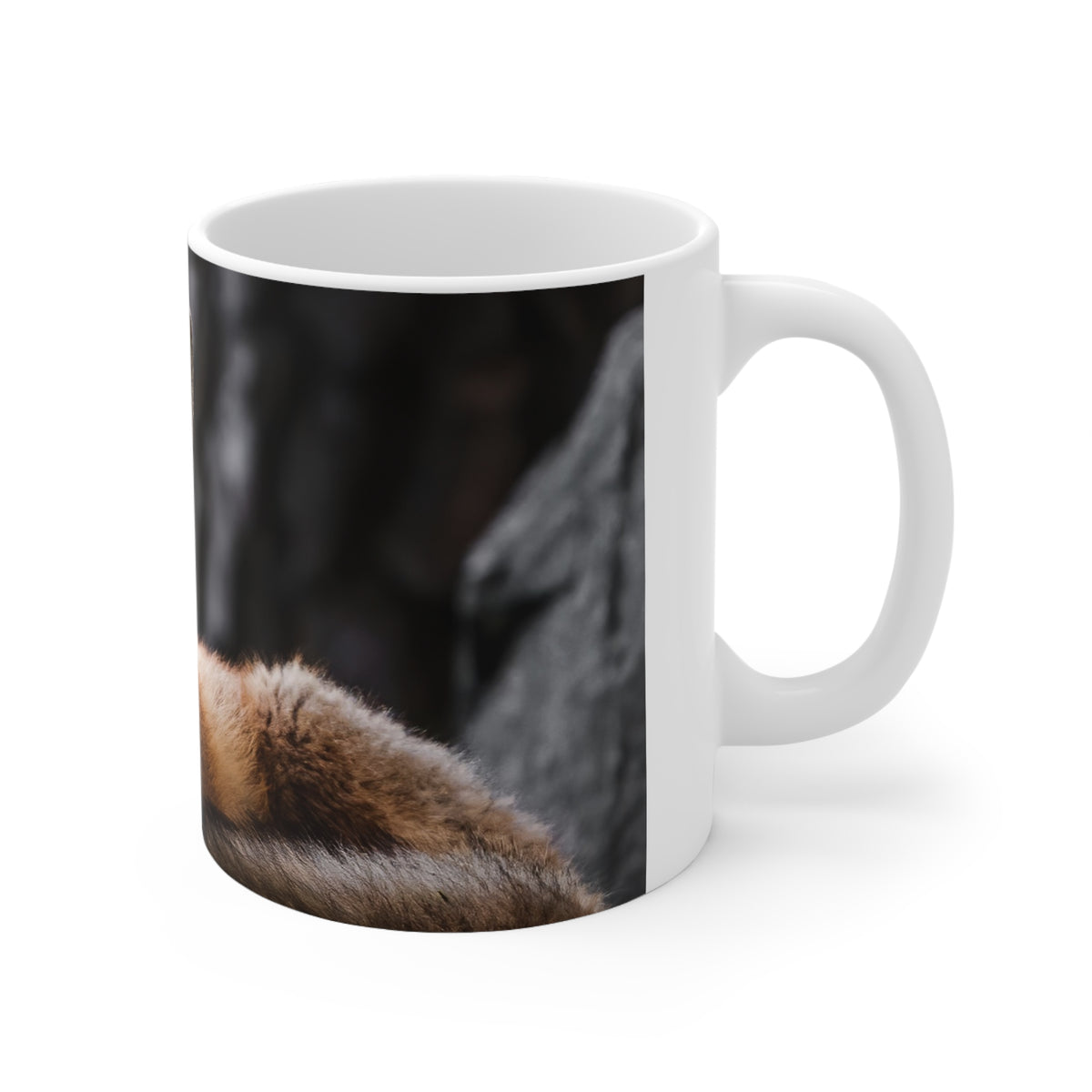 Sleepy Fox Ceramic Coffee Cups, 11oz, 15oz