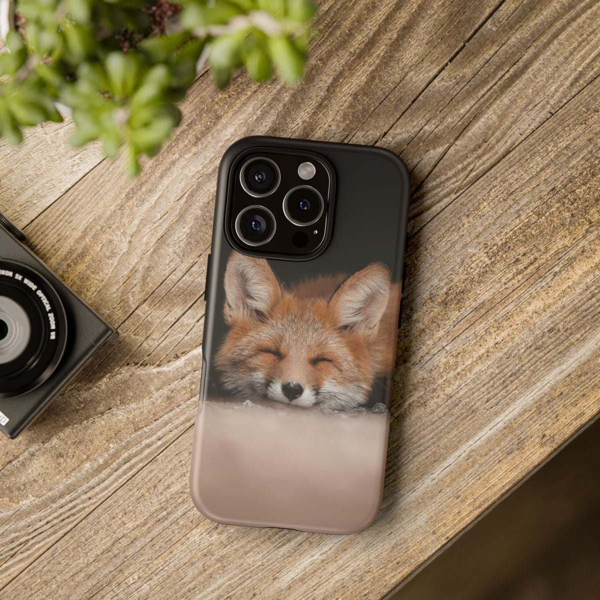 Sleeping Fox Tough Phone Case — Cute Wildlife iPhone Protective Cover