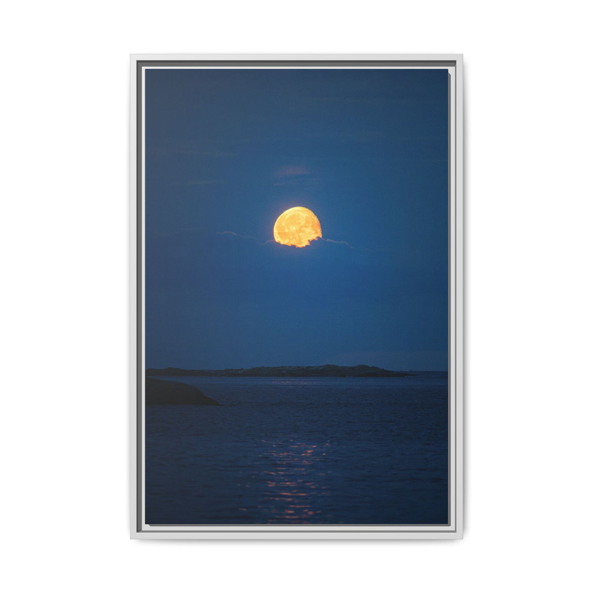 Framed Matte Canvas Print — Strawberry moon