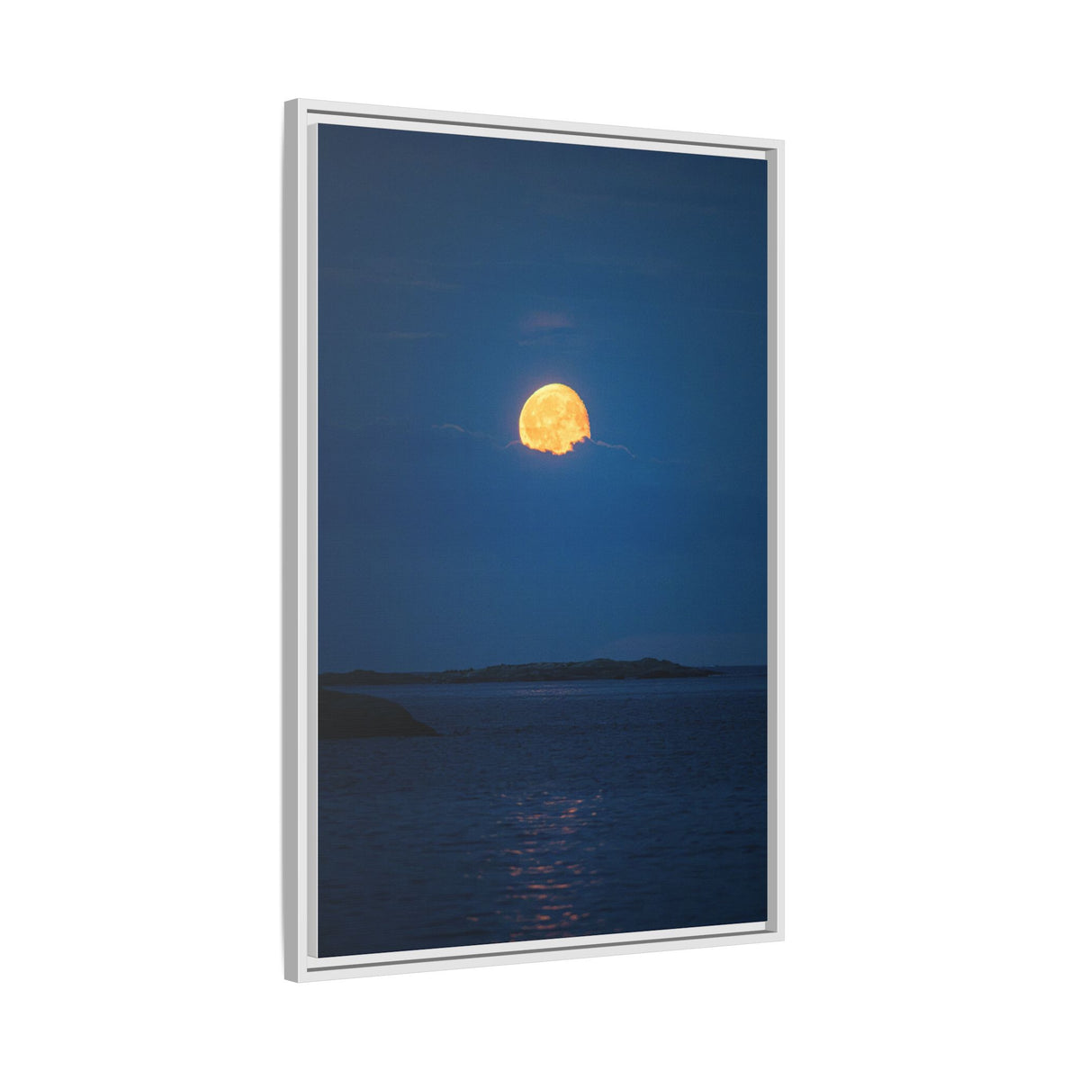 Framed Matte Canvas Print — Strawberry moon