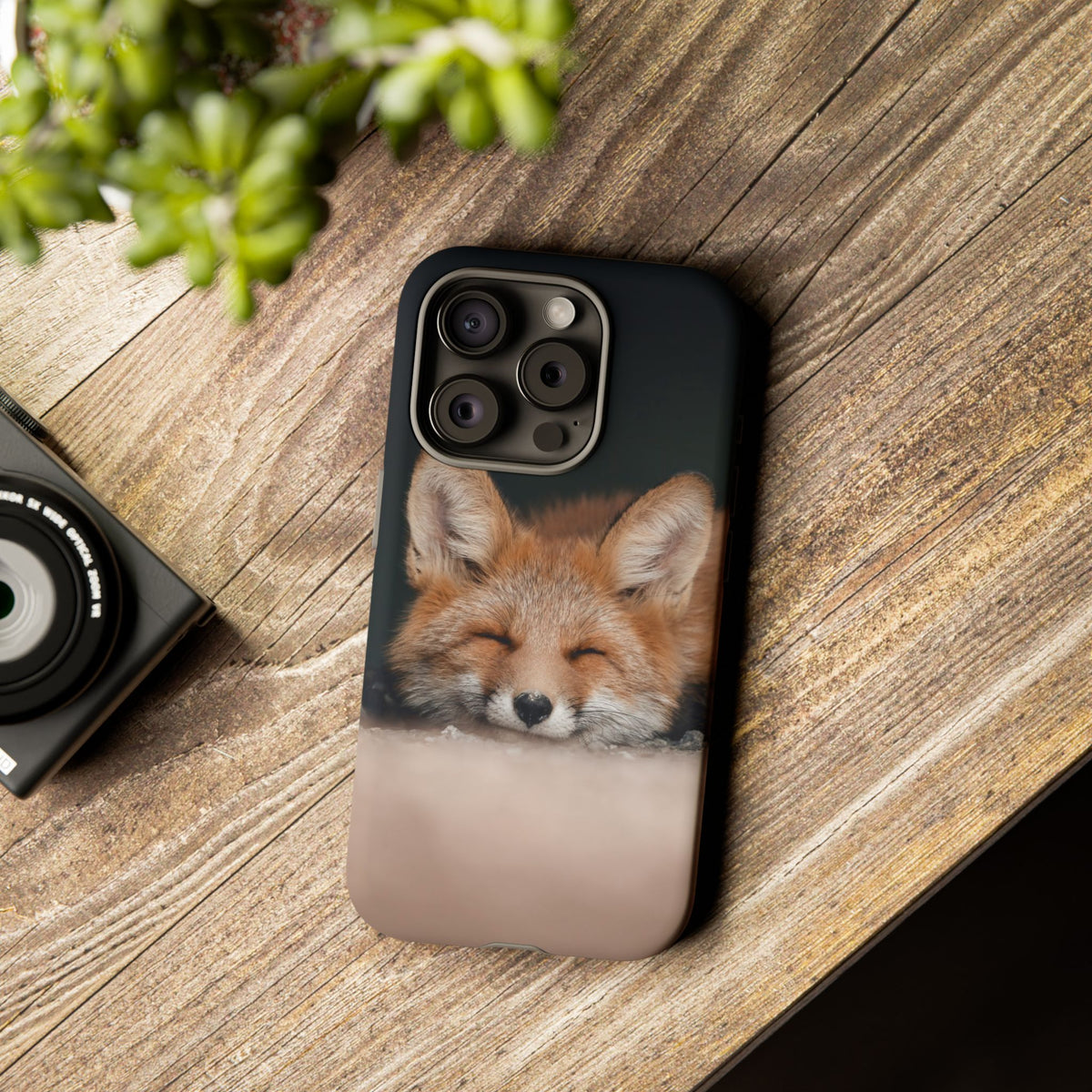 Sleeping Fox Tough Phone Case — Cute Wildlife iPhone Protective Cover