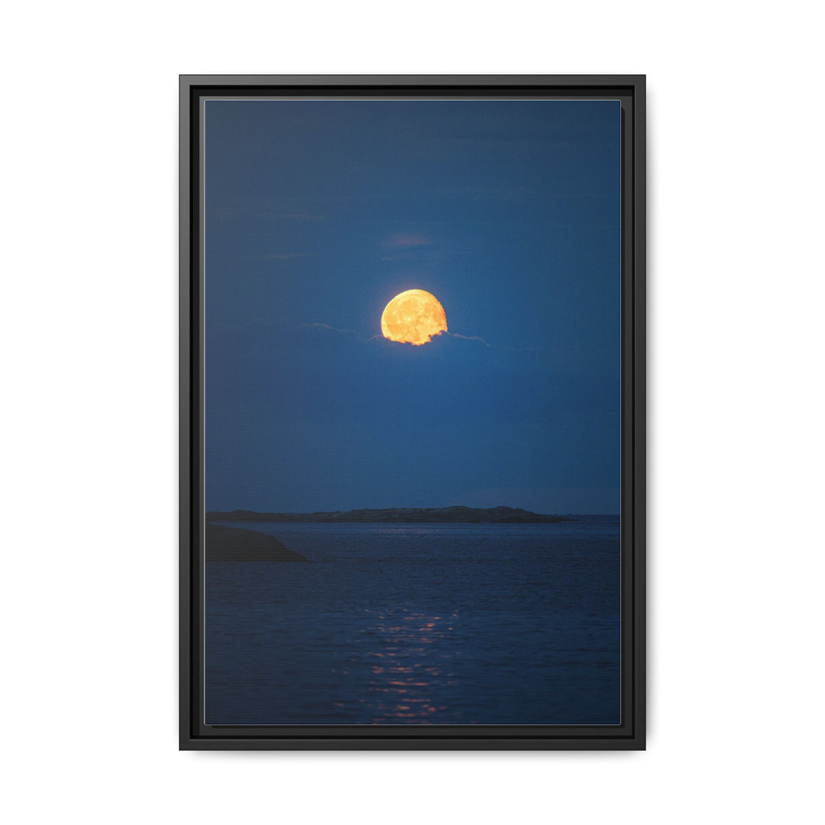 Framed Matte Canvas Print — Strawberry moon