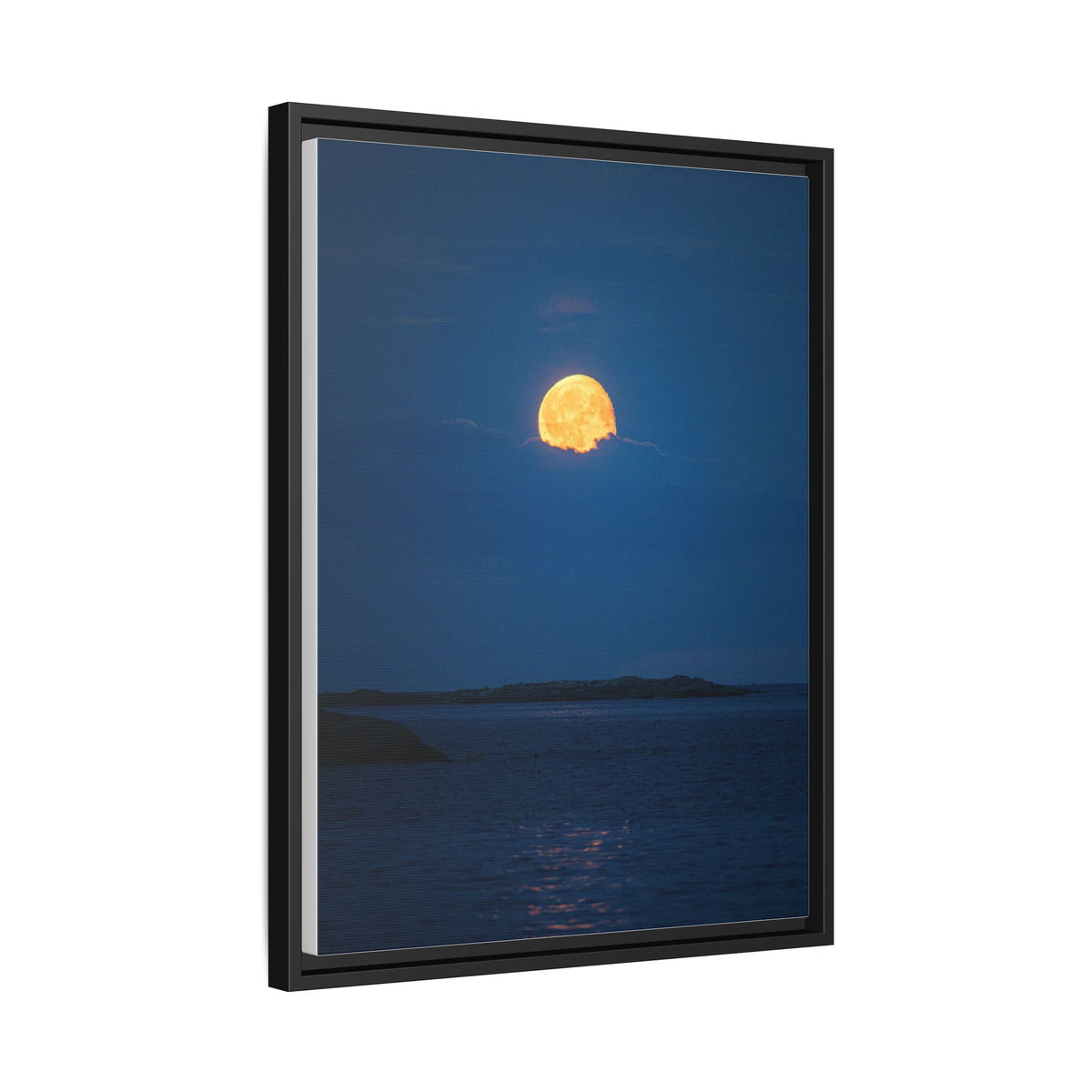 Framed Matte Canvas Print — Strawberry moon