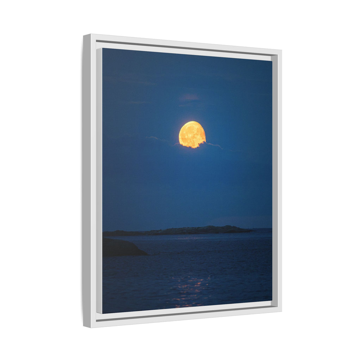 Framed Matte Canvas Print — Strawberry moon