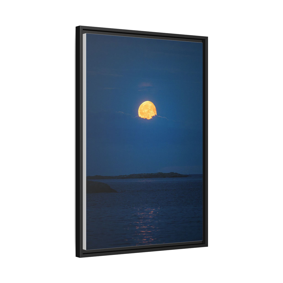 Framed Matte Canvas Print — Strawberry moon