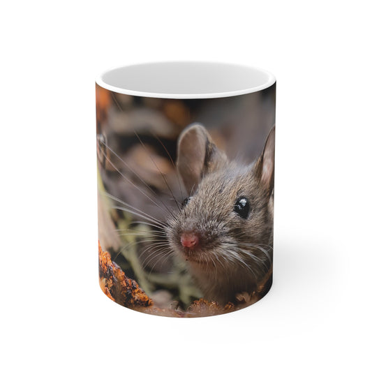 Curious Mouse Ceramic Coffee Cups, 11oz, 15oz