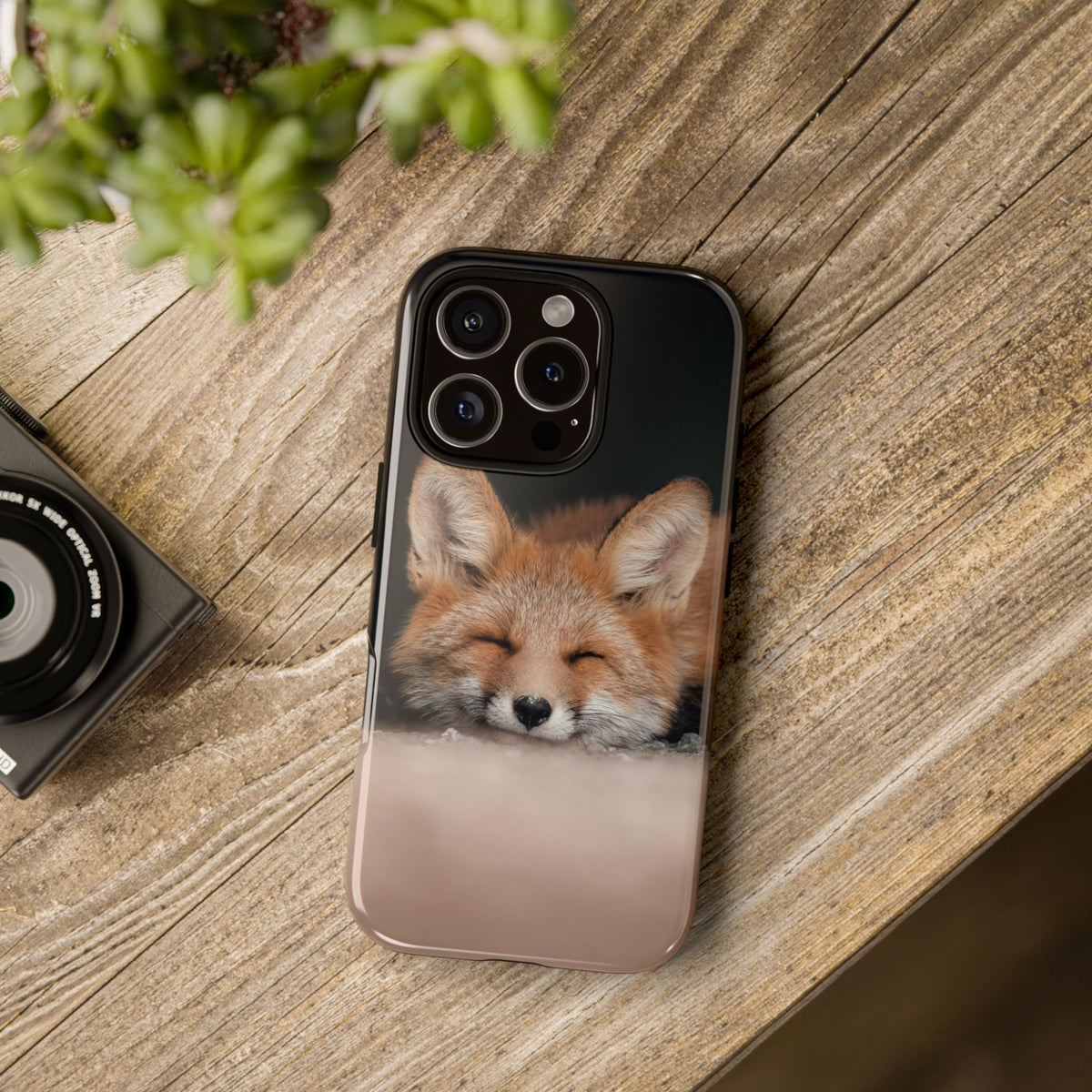 Sleeping Fox Tough Phone Case — Cute Wildlife iPhone Protective Cover