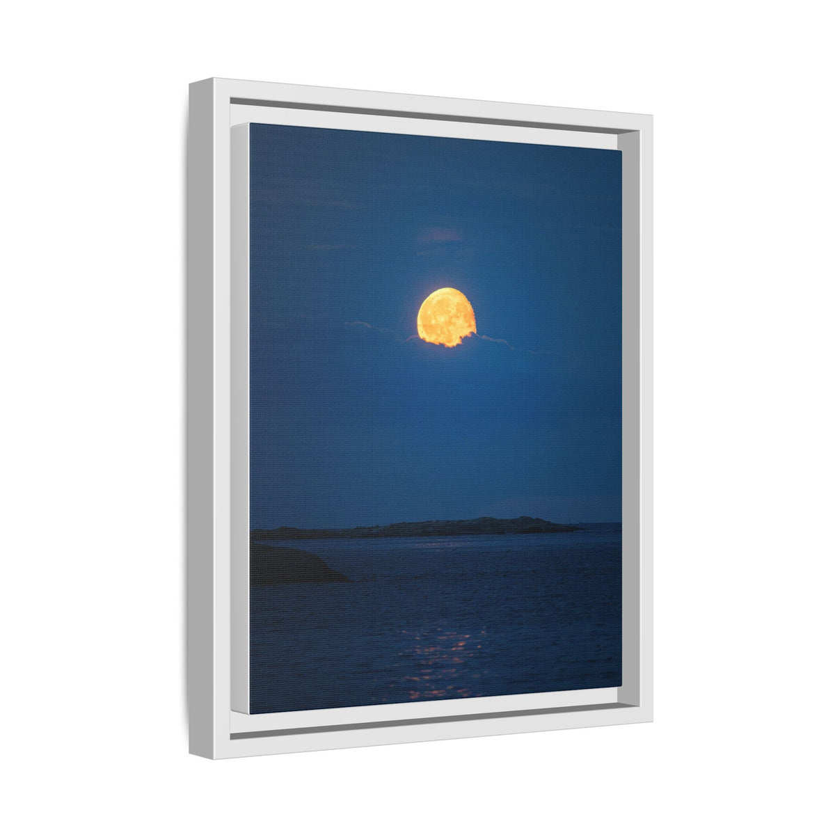 Framed Matte Canvas Print — Strawberry moon