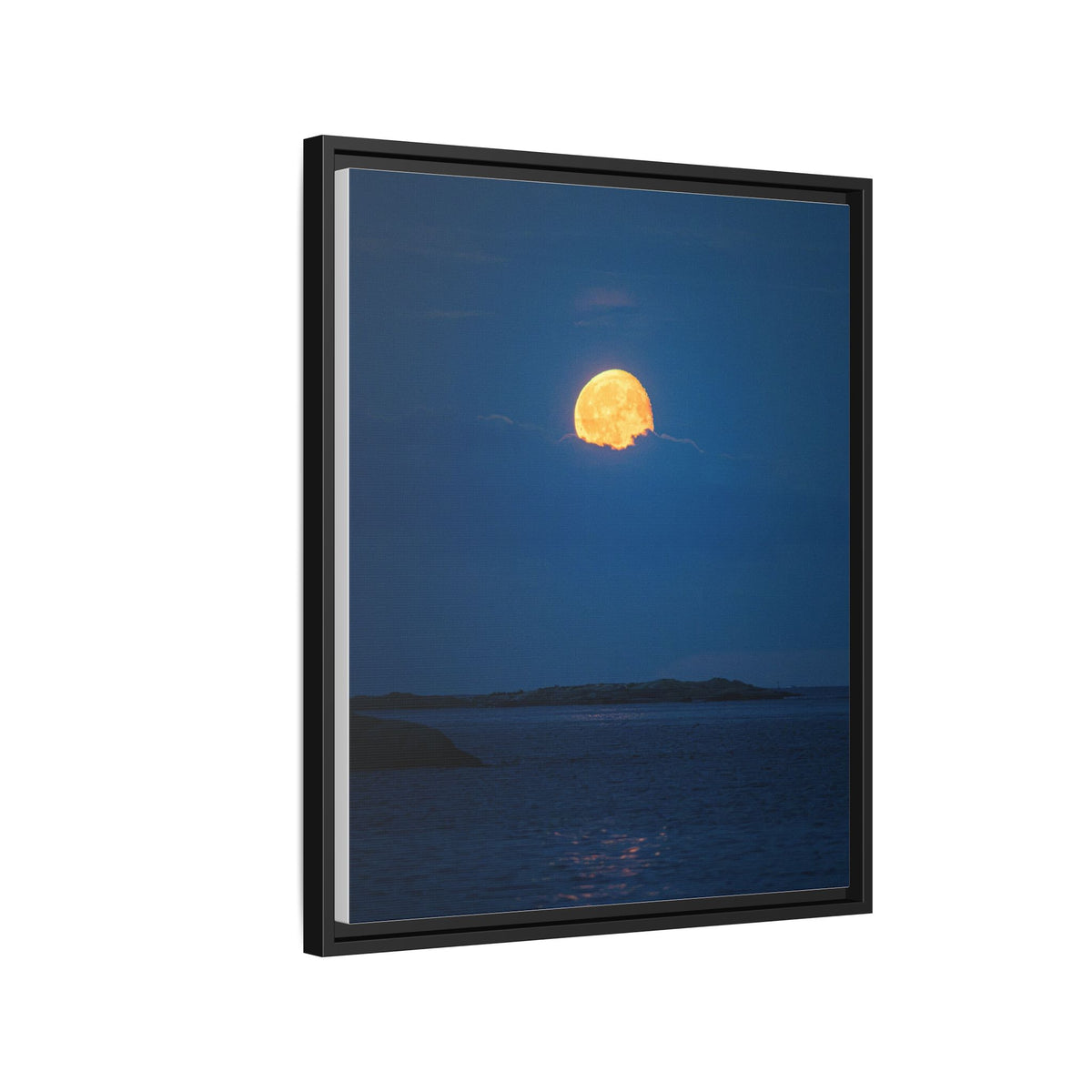 Framed Matte Canvas Print — Strawberry moon