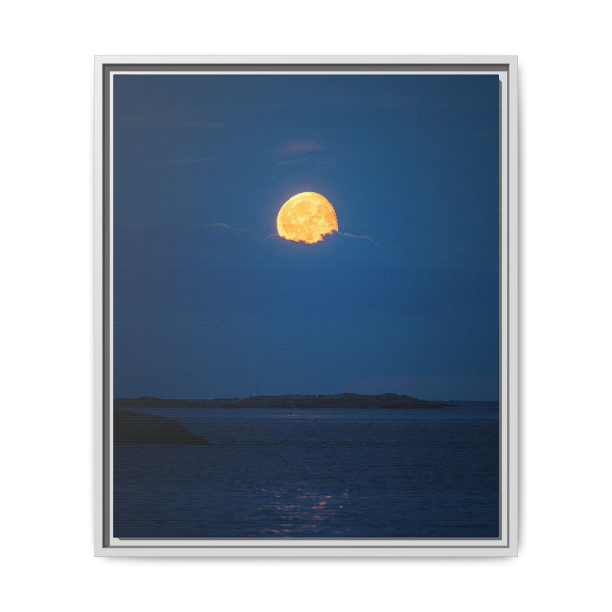 Framed Matte Canvas Print — Strawberry moon