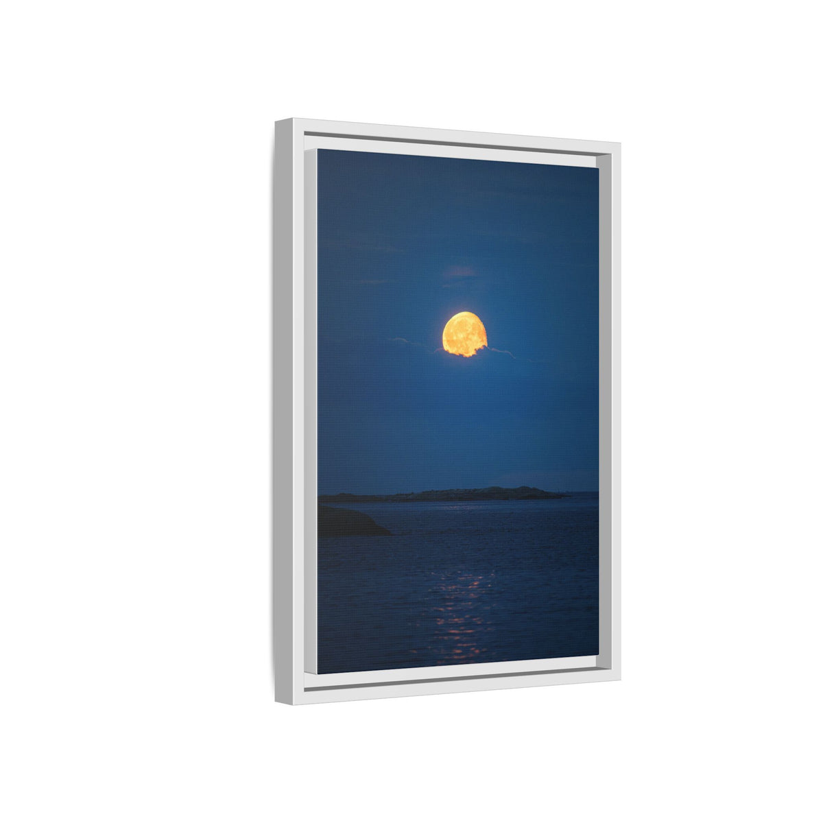Framed Matte Canvas Print — Strawberry moon