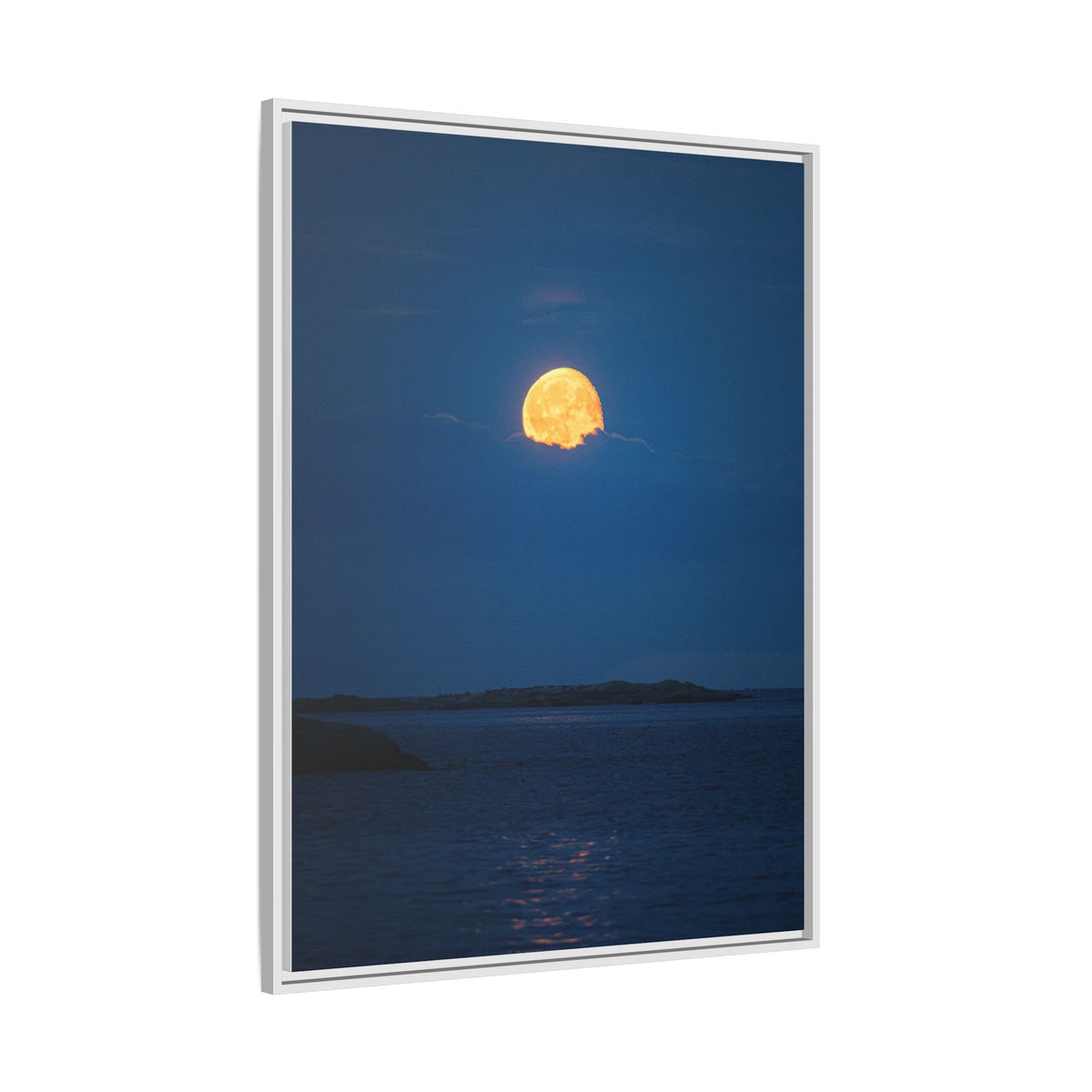 Framed Matte Canvas Print — Strawberry moon