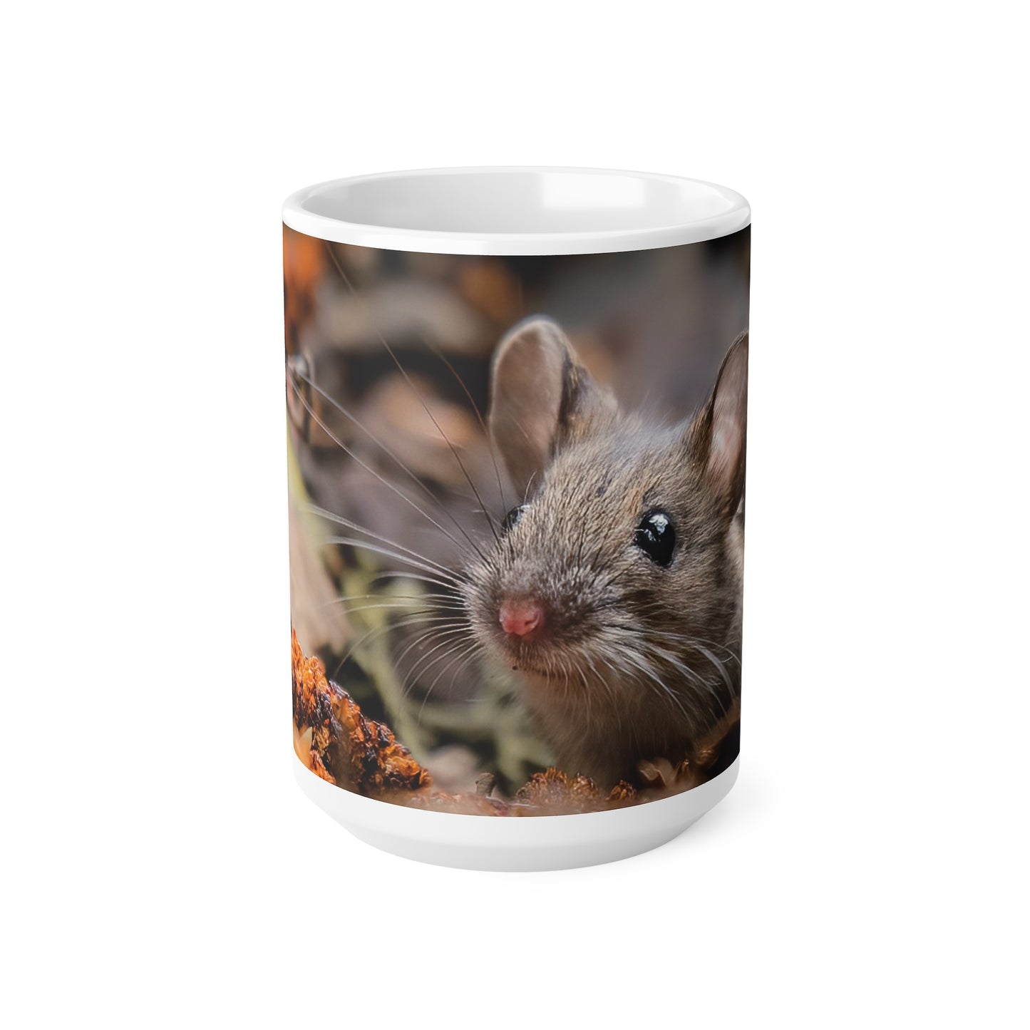 Curious Mouse Ceramic Coffee Cups, 11oz, 15oz