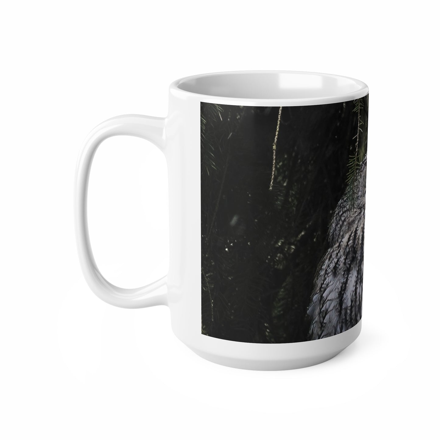 Sleepy Owl Ceramic Coffee Cups, 11oz, 15oz