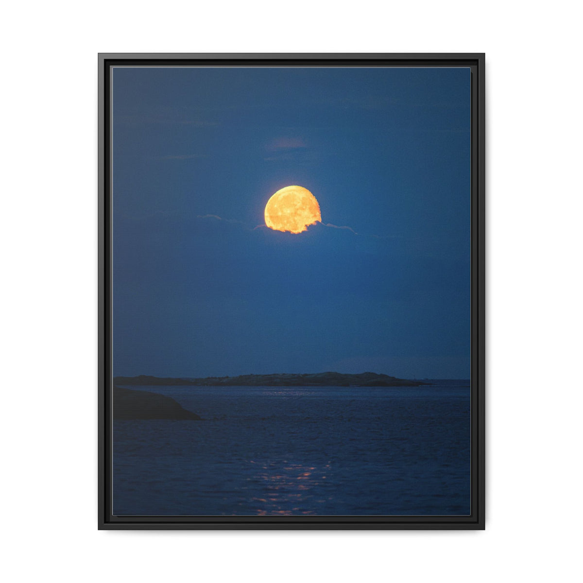 Framed Matte Canvas Print — Strawberry moon