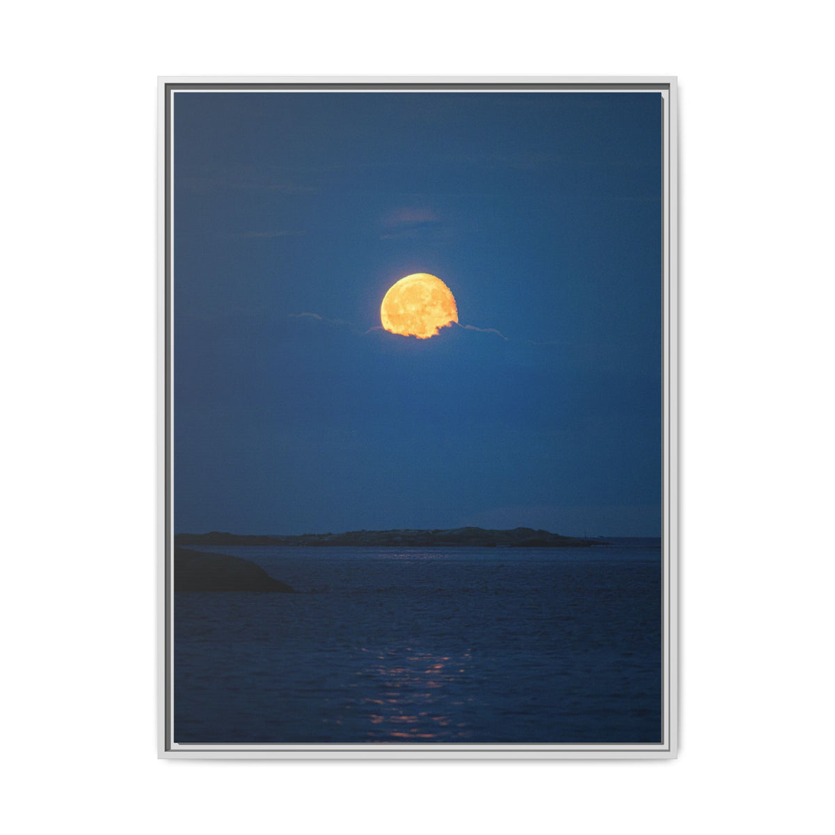 Framed Matte Canvas Print — Strawberry moon