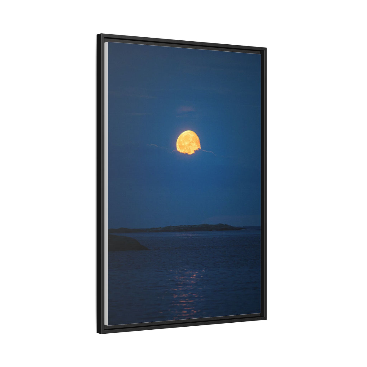 Framed Matte Canvas Print — Strawberry moon
