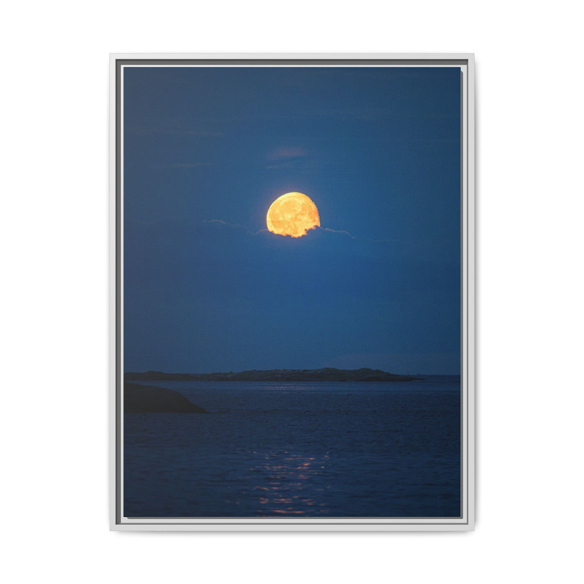 Framed Matte Canvas Print — Strawberry moon